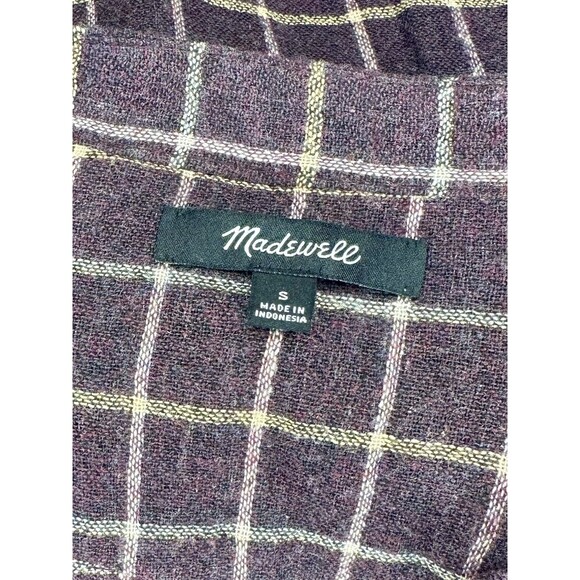 Madewell Wool Blend Purple Metallic Ruffle Front Top Size S EUC!!! - Picture 4 of 5